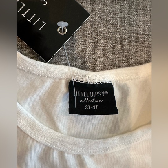 NWT Little Bipsy Off White Bamboo Pocket Tank - 3-4T - Picture 3 of 5